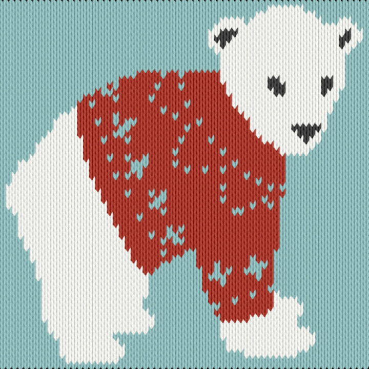 Polar bear in sweater