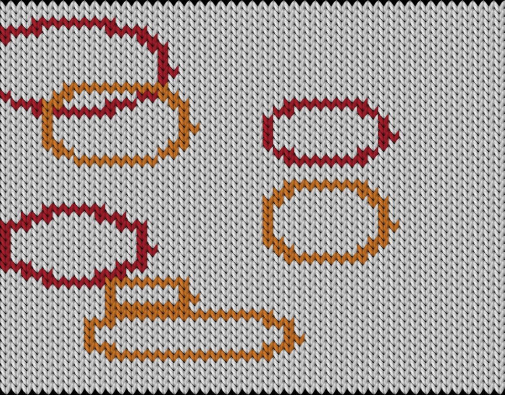 Knitting motif chart, c