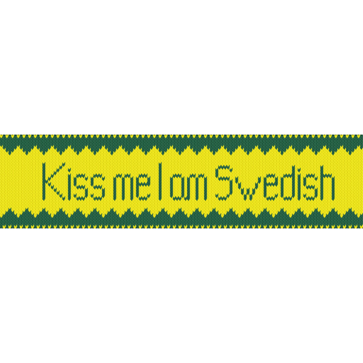 Kiss me I am Swedish - yellow side