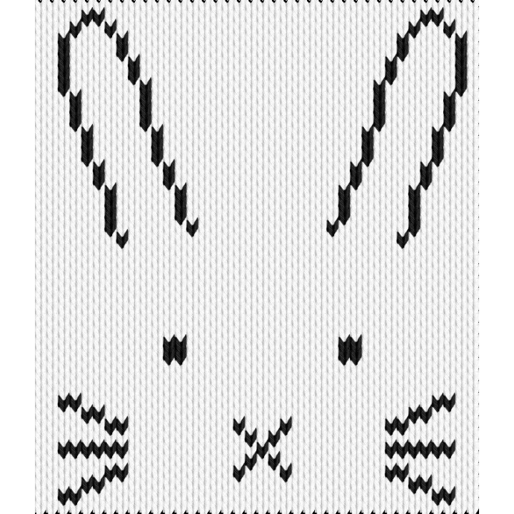 Minimal Bunny Face Motif