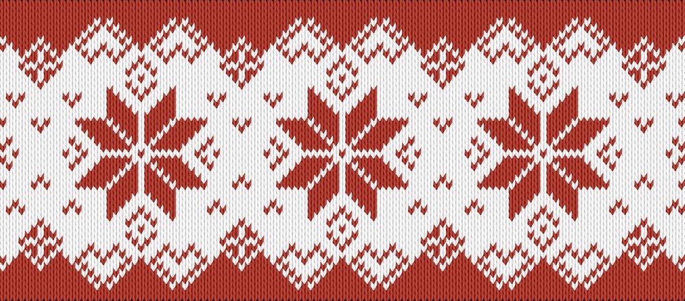 Knitting motif chart, nordic christmas pattern