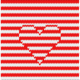 striped lines with heart