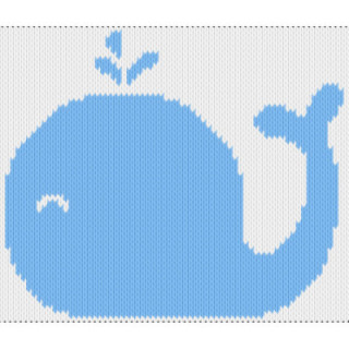 Gentle Whale Knitting Chart – Soft Baby Motif for Blankets or Sweaters