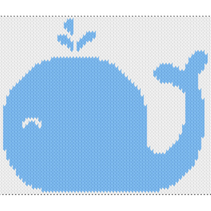 Gentle Whale Knitting Chart – Soft Baby Motif for Blankets or Sweaters