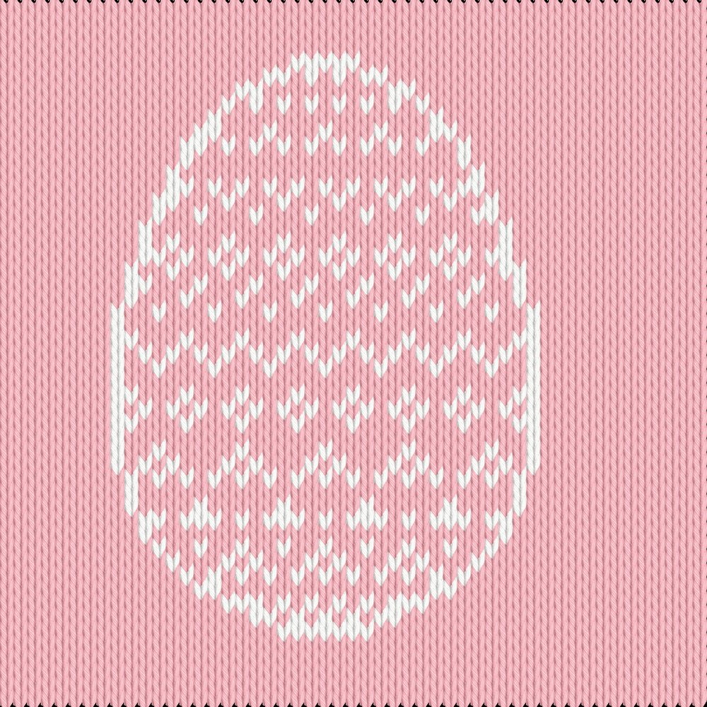 Knitting motif chart, easter egg