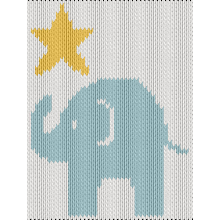 Elefant playing with a star