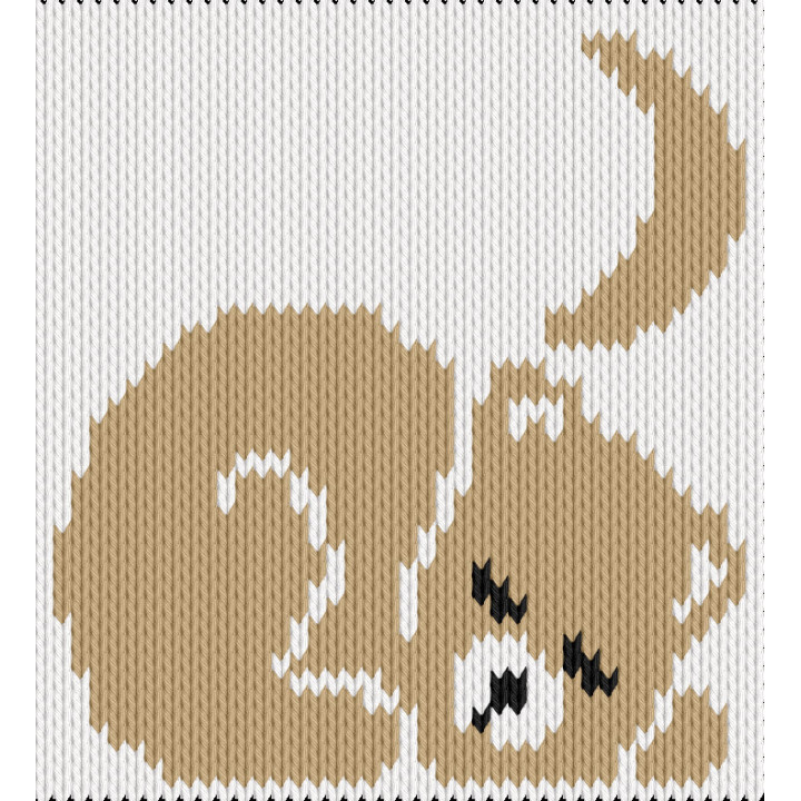 Adorable bear cub knitting chart