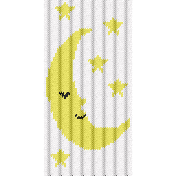 Sleepy Moon and stars
