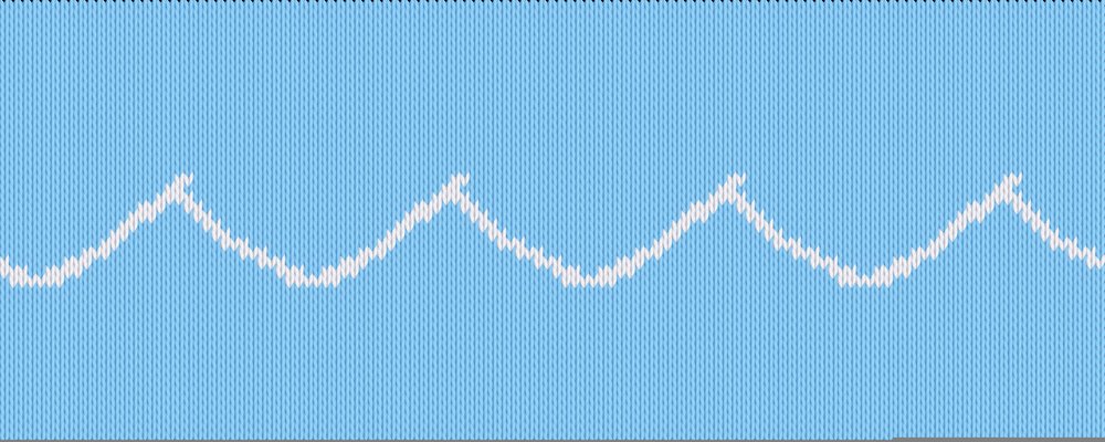 Knitting motif chart, waves