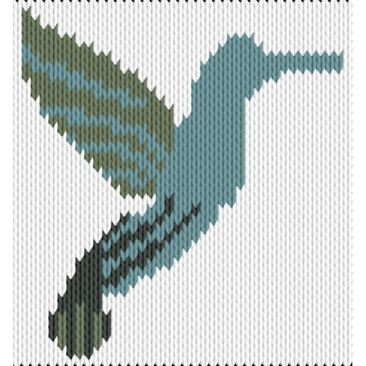 Hummingbird in Flight Motif
