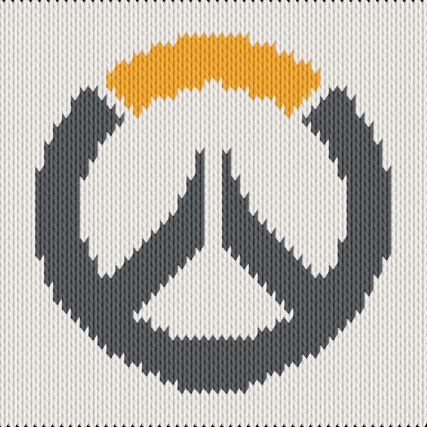 Knitting motif chart, Overwatch 