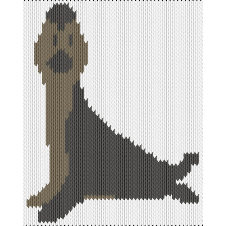 Playful Seal – Ocean-Inspired Knitting Chart