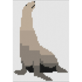 Majestic Sea Lion – Coastal Animal Knitting Chart