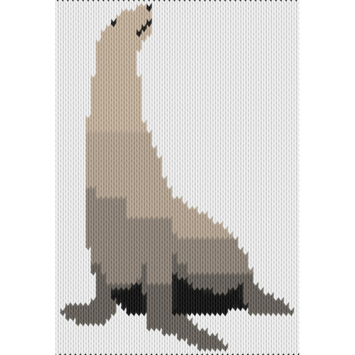 Majestic Sea Lion – Coastal Animal Knitting Chart