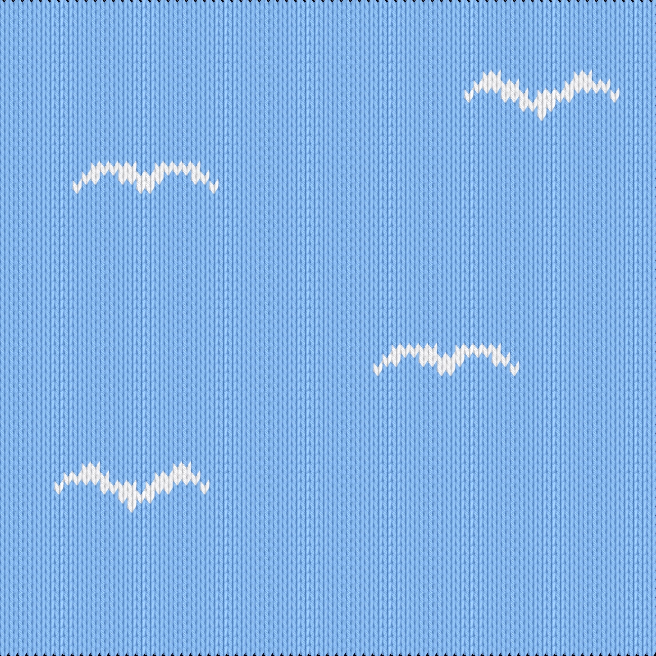 Knitting motif chart, seagulls