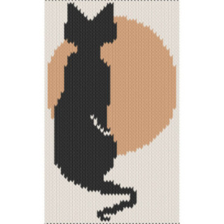 Moonshadow Cat – Silhouette Knitting Motif