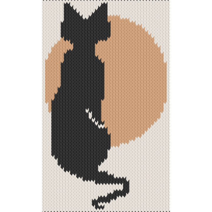 Moonshadow Cat – Silhouette Knitting Motif