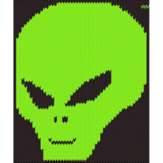Alien Buddy Motif – Space-Inspired Knitting Chart