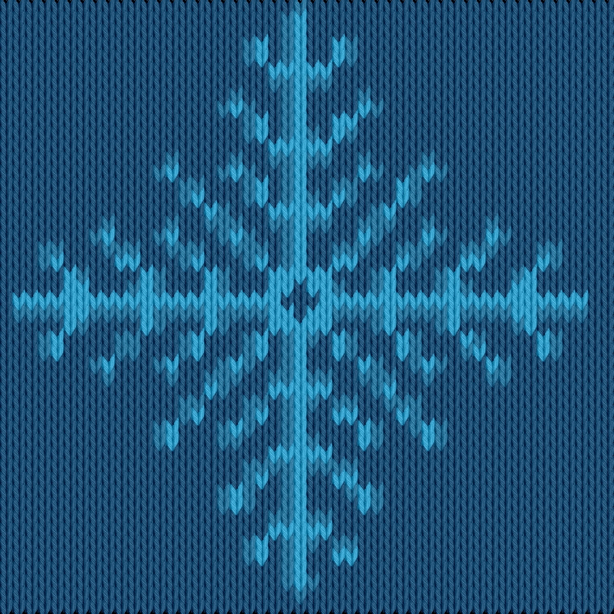 Knitting motif chart, Snoflake