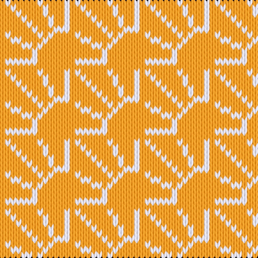 Knitting motif chart, Sunset