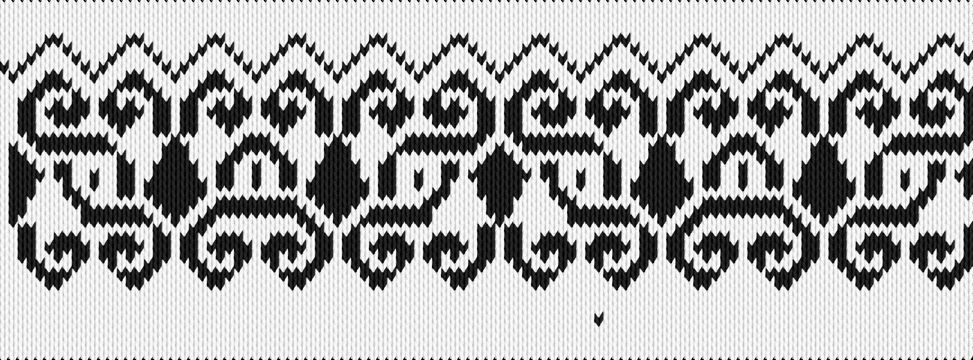Knitting motif chart, For Bori