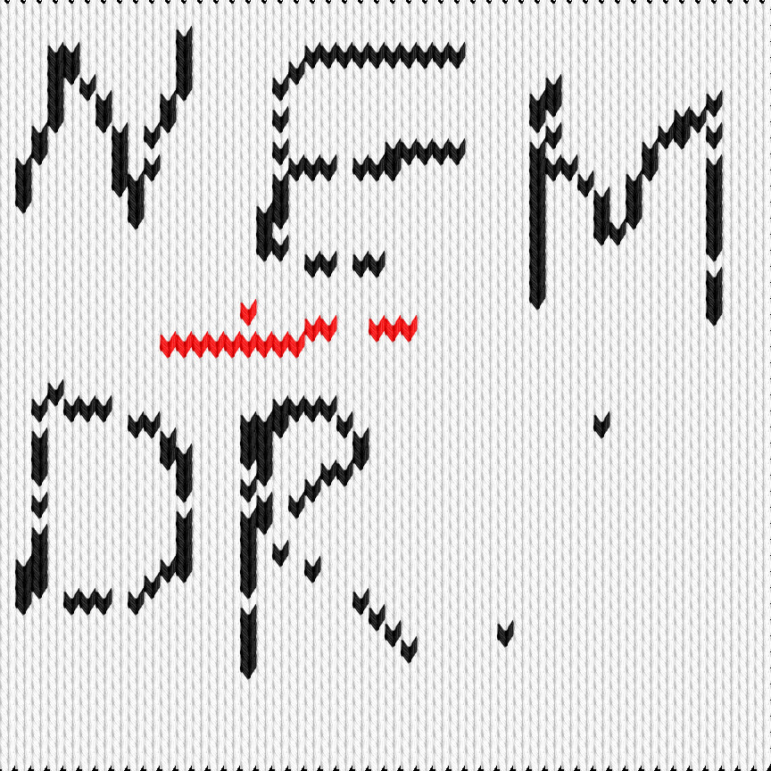 Knitting motif chart, Nemdraft