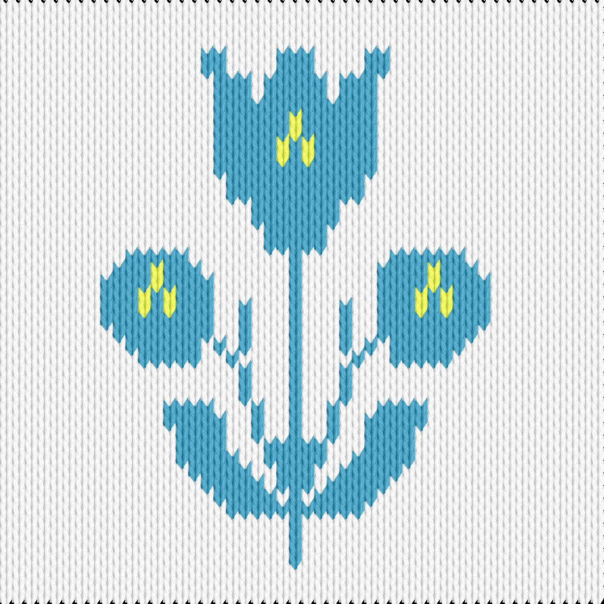 Knitting motif chart, Sweden