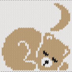 Adorable bear cub knitting chart