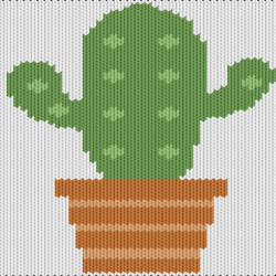 Desert Bloom – Cactus Motif with Soft Petal Blades