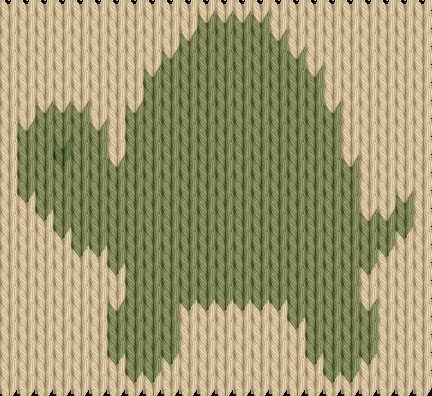 Knitting motif chart, Turtle friend - Playful Animal Motif