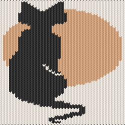 Moonshadow Cat – Silhouette Knitting Motif