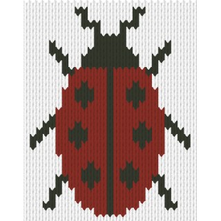 Lucky Ladybug Knitting Chart – Playful Colorwork Motif | Knitted for You