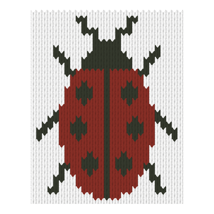 Lucky Ladybug Knitting Chart – Playful Colorwork Motif | Knitted for You