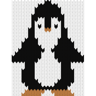 Penguin Knitting Chart – Cute Winter Motif for Sweaters or Baby Blankets | PDF Download
