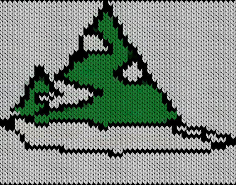 Knitting motif chart, winter