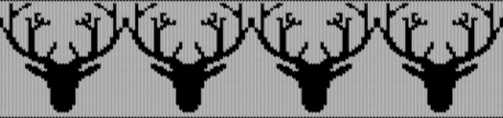 Knitting motif chart, Antlers