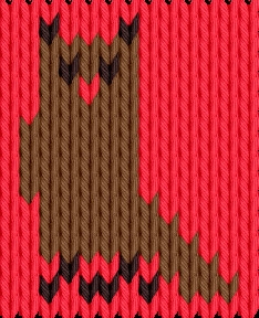 Knitting motif chart, Owl