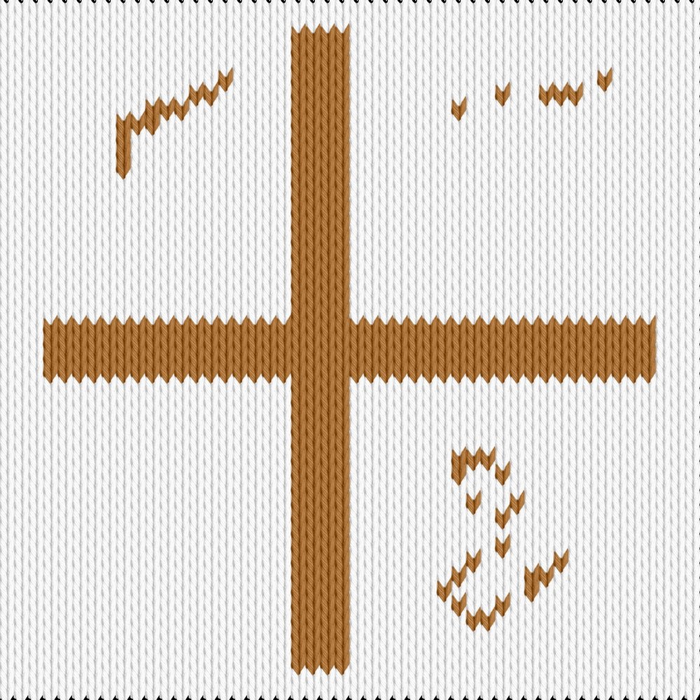 Knitting motif chart, Add motif