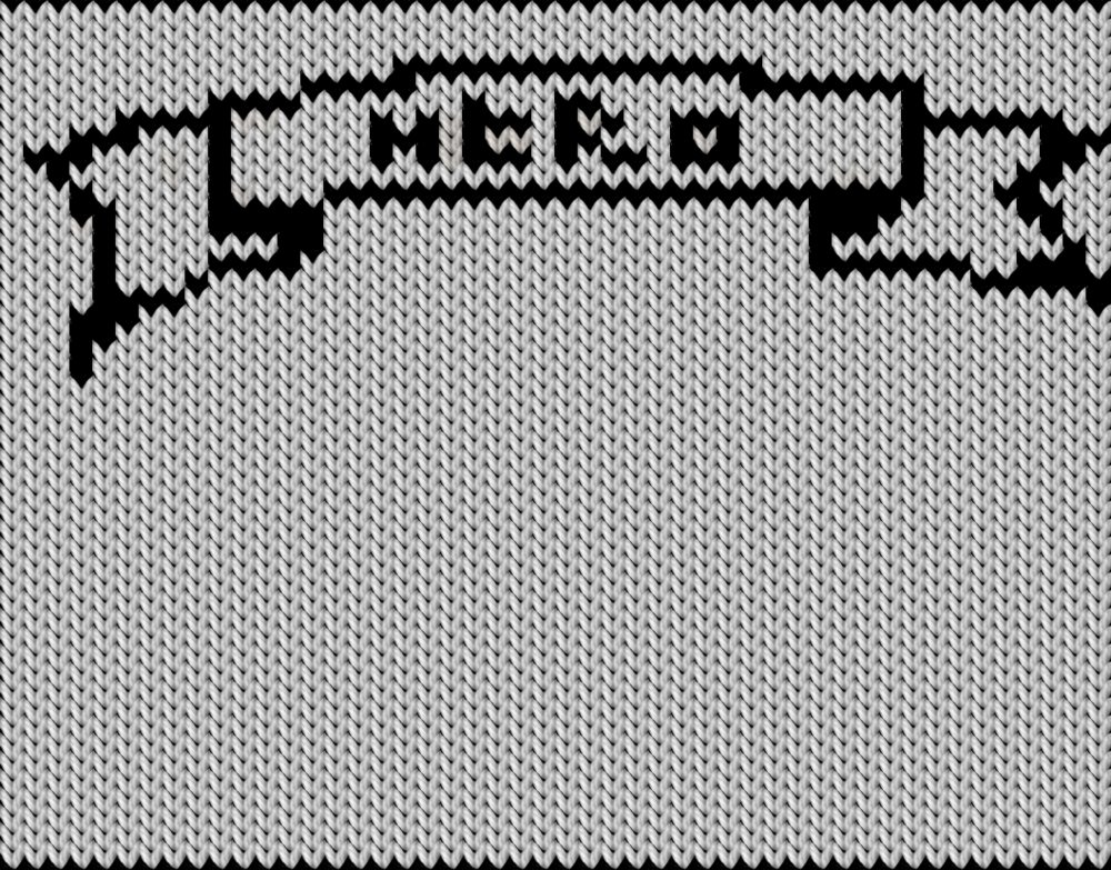 Knitting motif chart, Hero