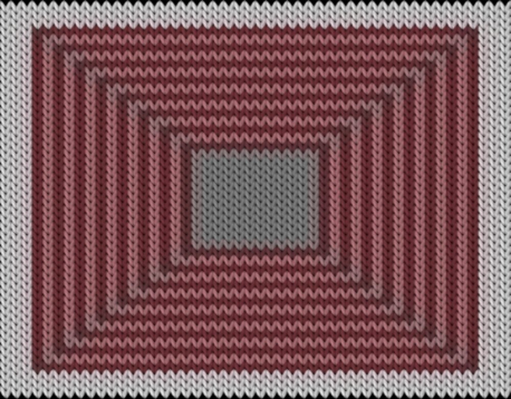 Knitting motif chart, Rectangles