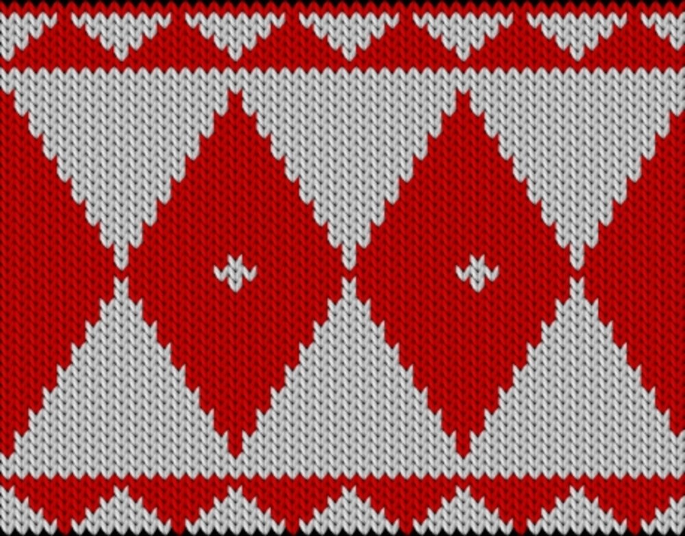 Knitting motif chart, Traditionella triangles