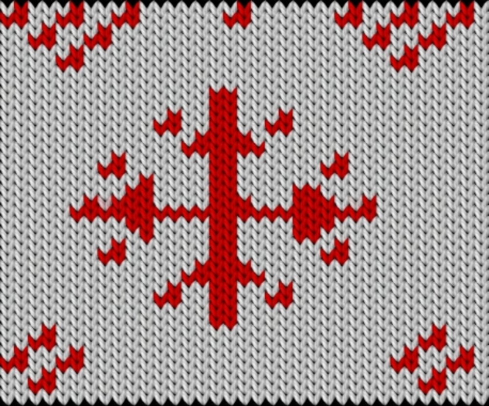 Knitting motif chart, Snoflacke
