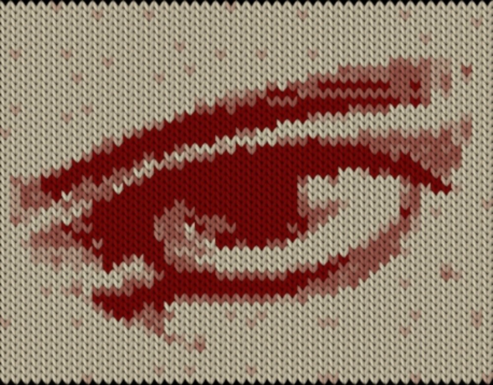 Knitting motif chart, Eye