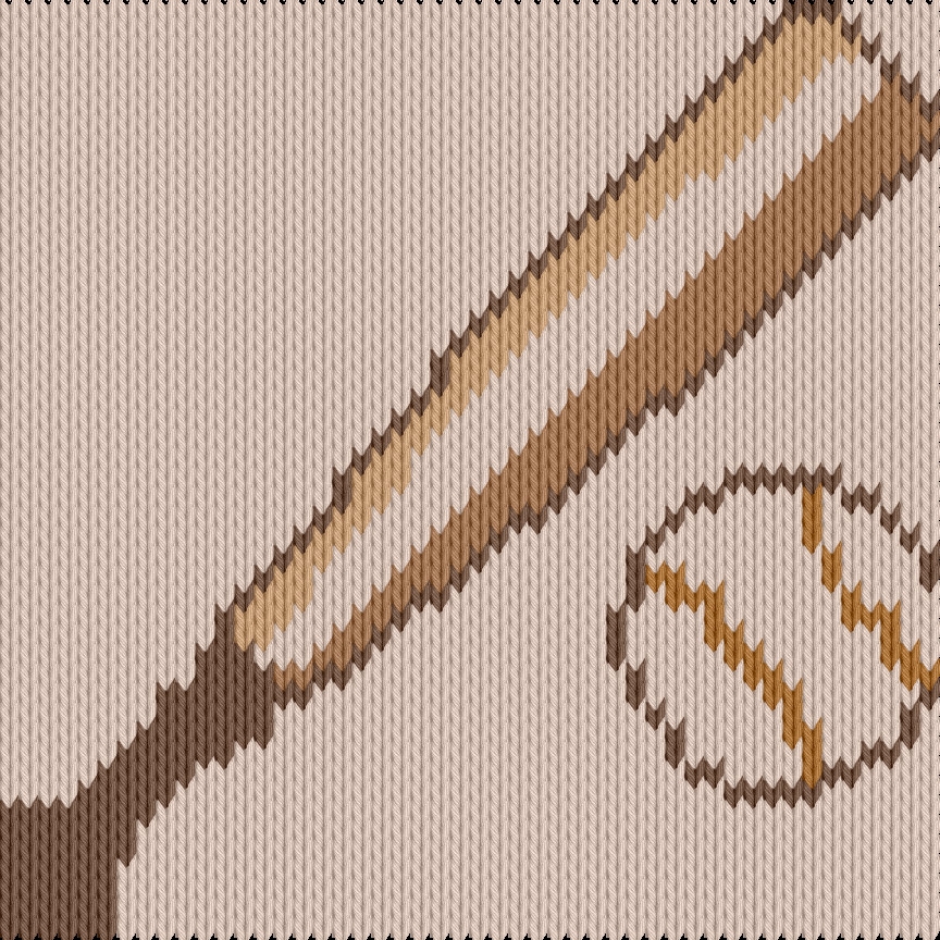 Knitting motif chart, Baseball
