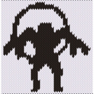 Headphones Skeleton – Knitting Motif with a Beat