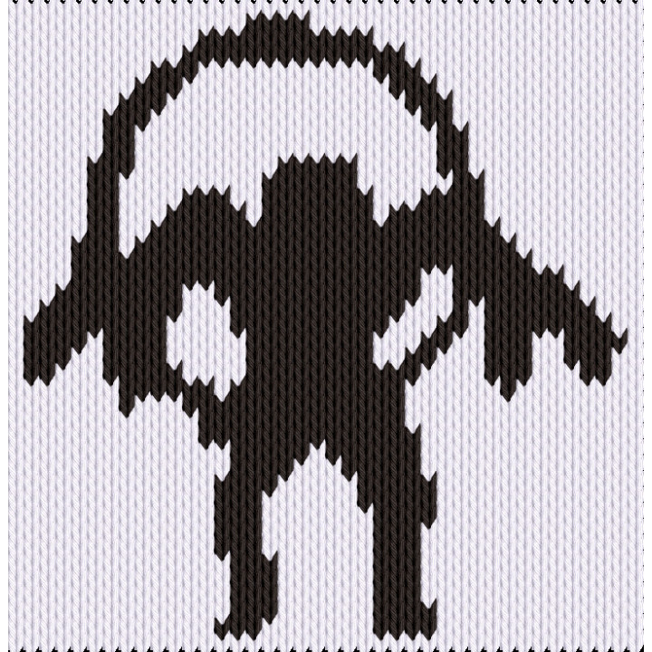 Headphones Skeleton – Knitting Motif with a Beat