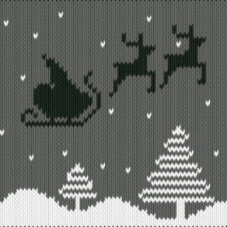 Santa’s Sleigh Knitting Chart
