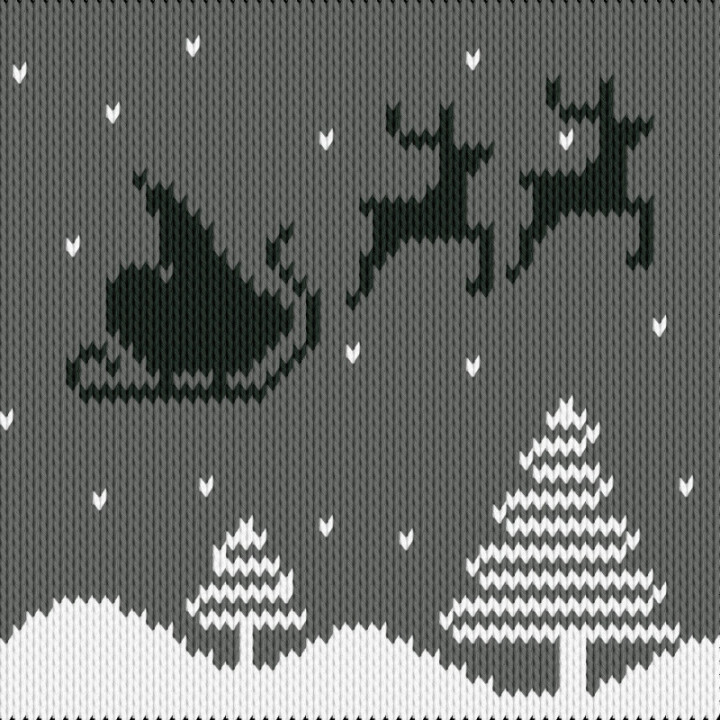 Santa’s Sleigh Knitting Chart