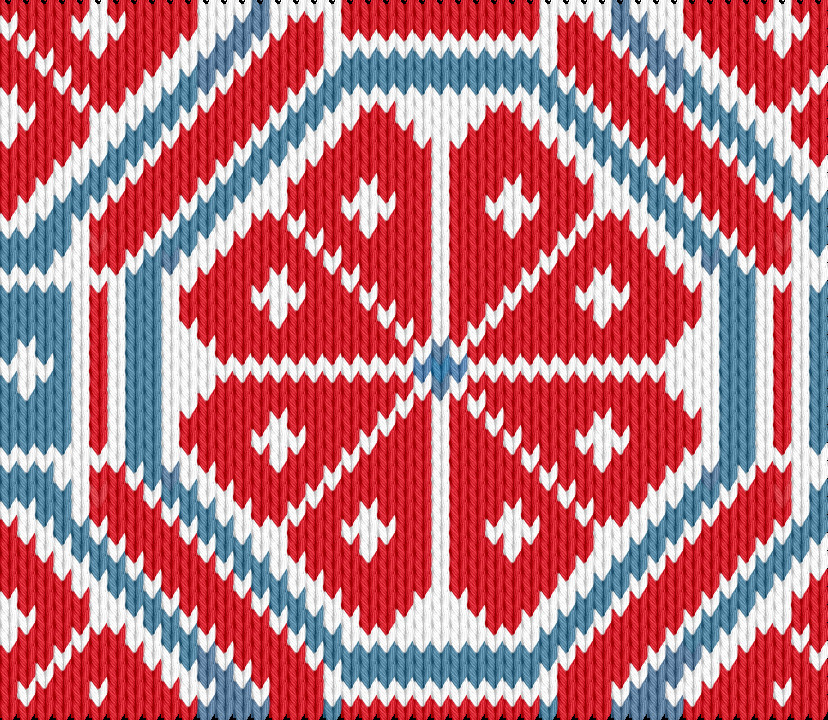 Knitting motif chart, traditional knitting motif