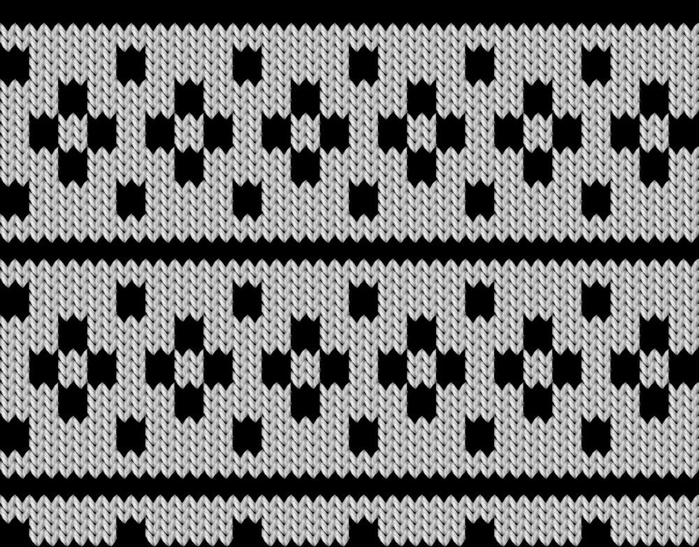 Knitting motif chart, Kloster Block